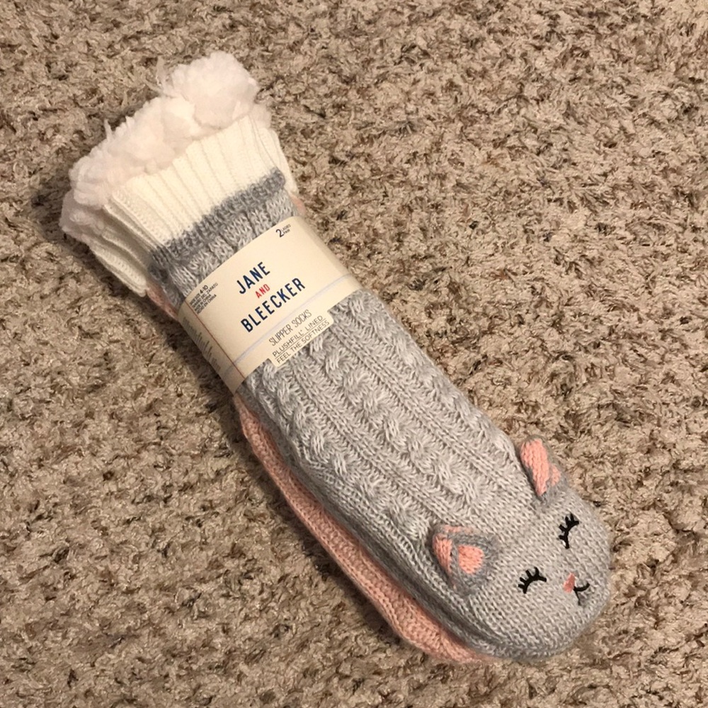 💃🏻Set of cable-knit slipper socks (2 pairs)